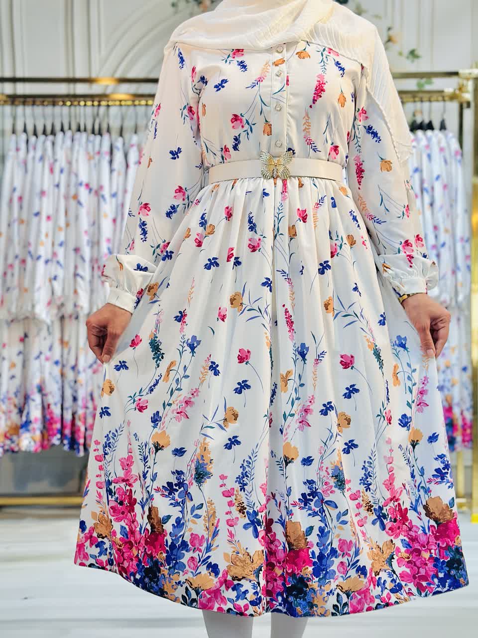 پیراهن حاشیه دار