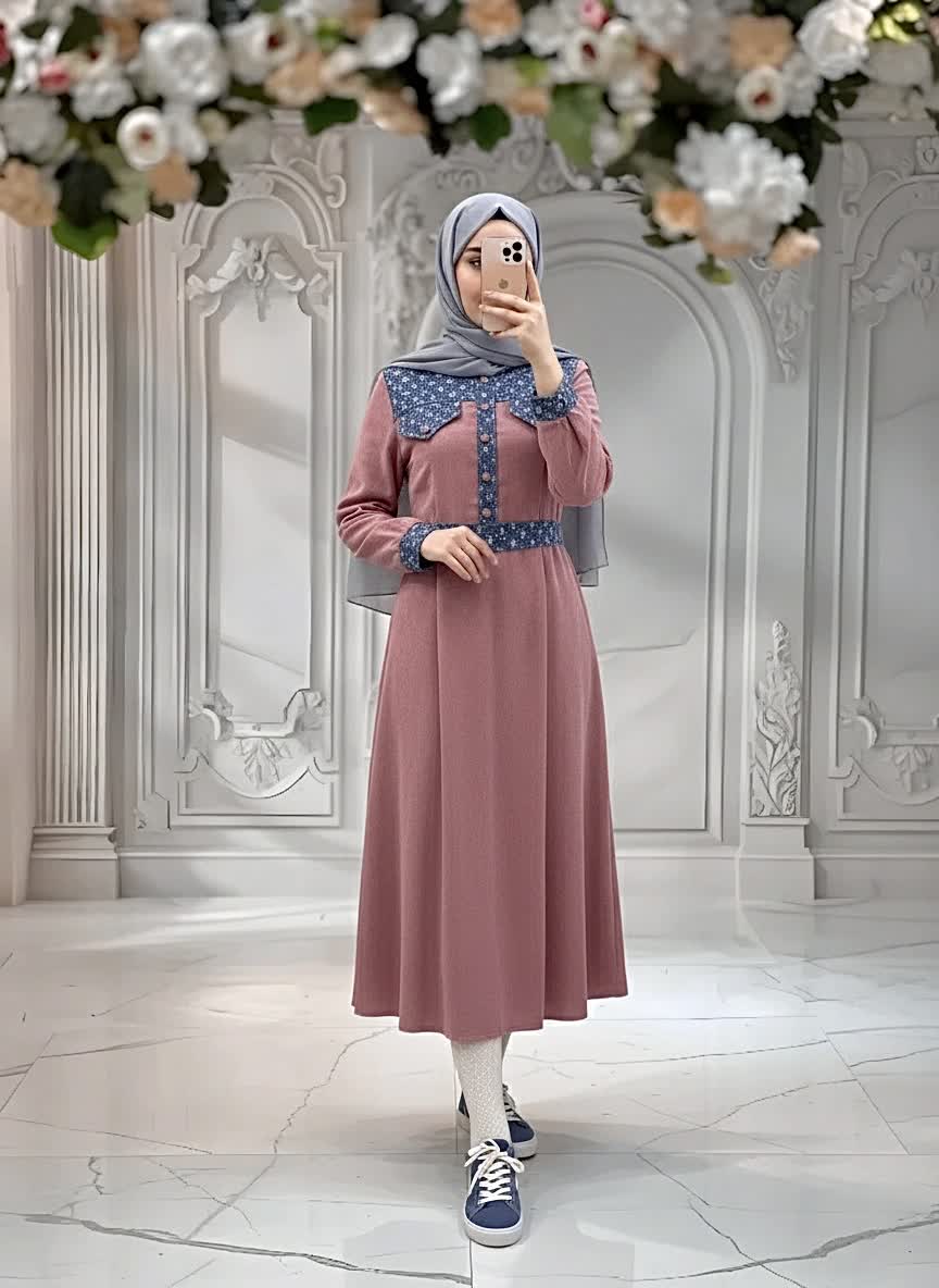 پیراهن مخمل جین